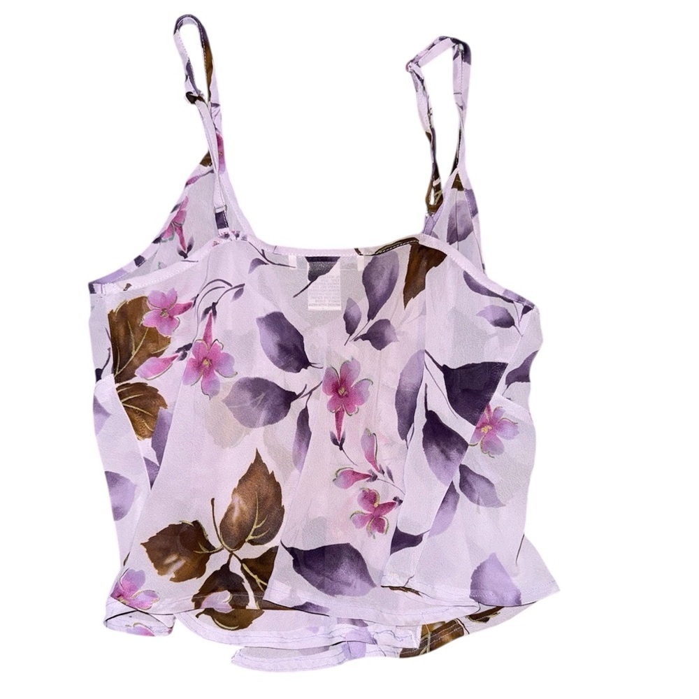 Morgan Taylor Floral Purple Tank Top - Picture 2 of 3
